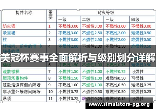 美冠杯赛事全面解析与级别划分详解