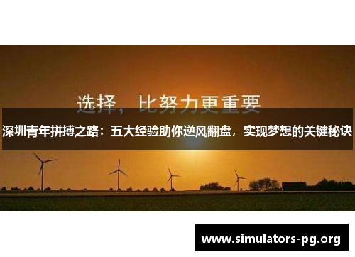 深圳青年拼搏之路：五大经验助你逆风翻盘，实现梦想的关键秘诀